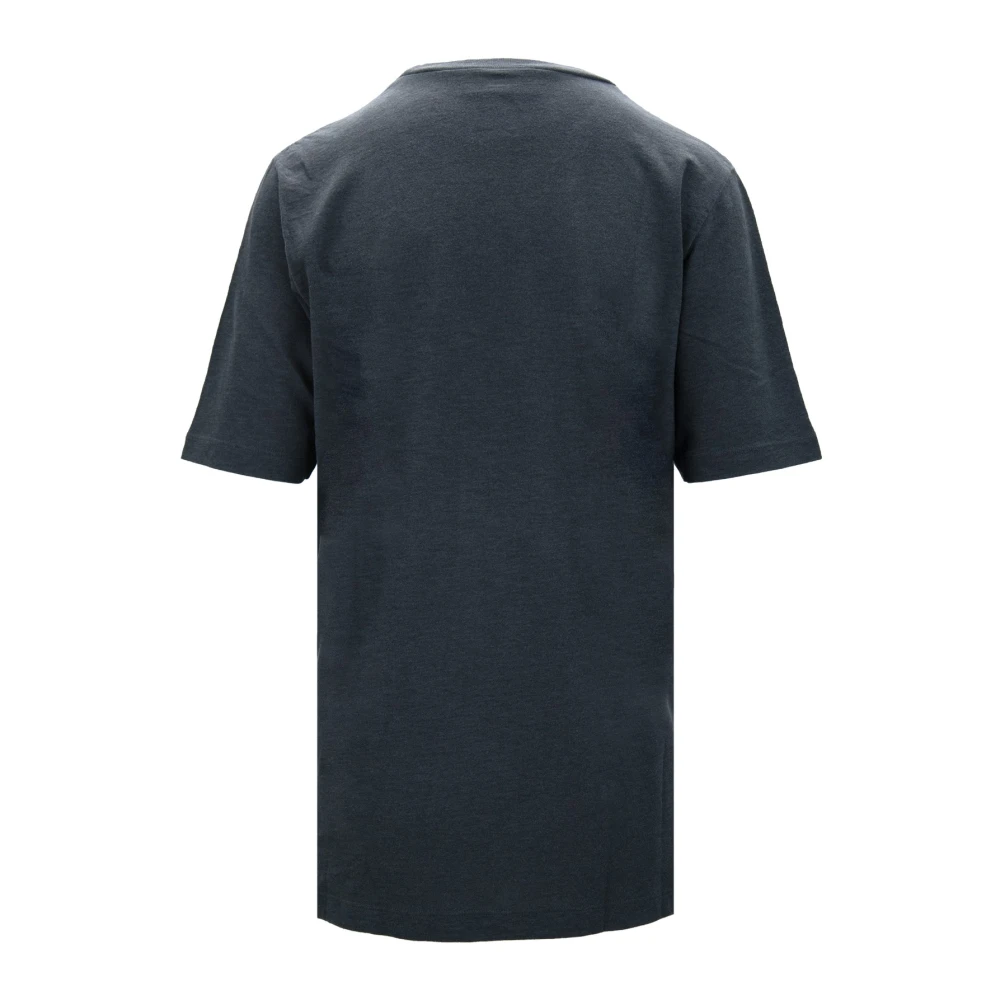 Dsquared2 Zwarte Oversized Geribbelde Kraag T-Shirt Black Dames