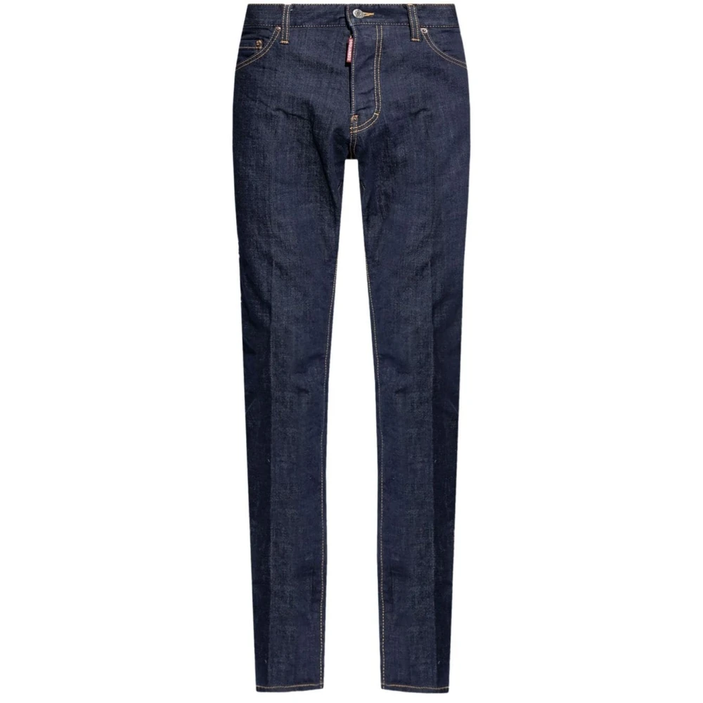 Dsquared2 Men's Blue Slim Fit Jeans, S, Navy 5 Pocket Trousers