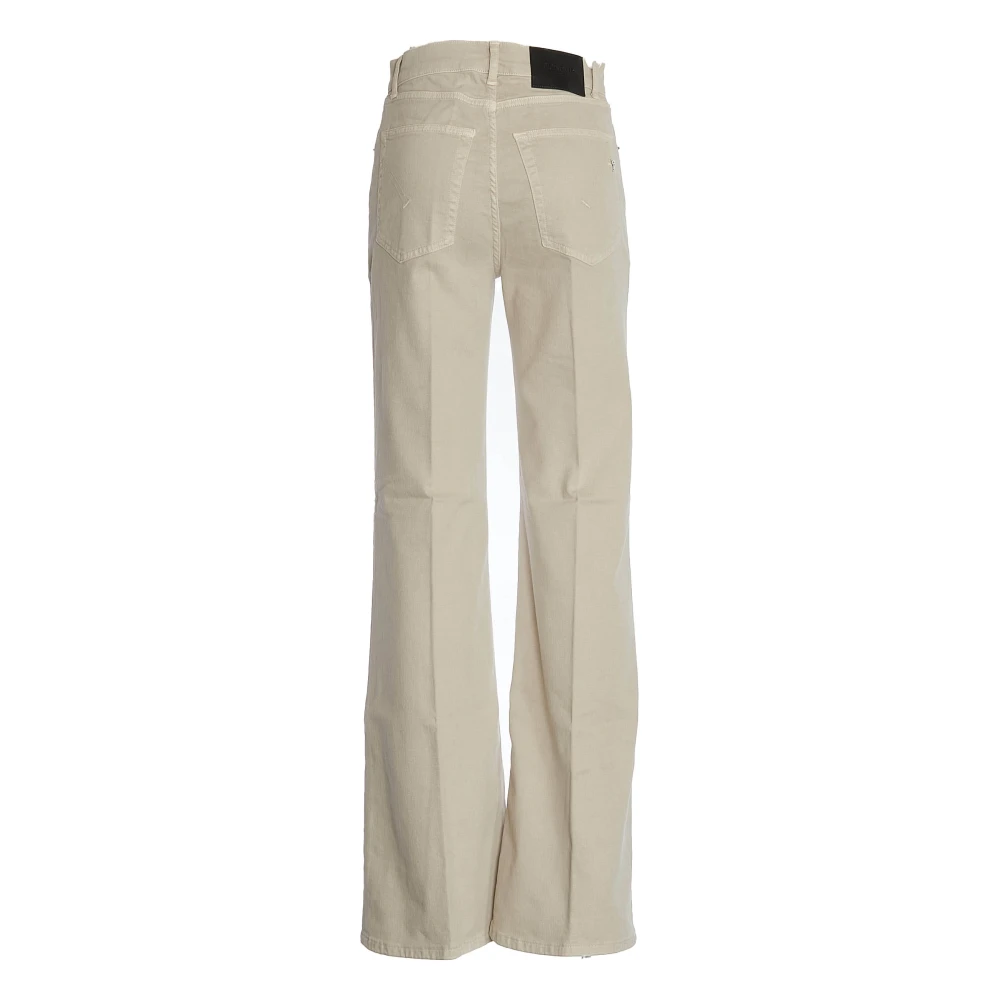 Dondup Wide Leg Jeans Colonial Aw24 Brown Dames