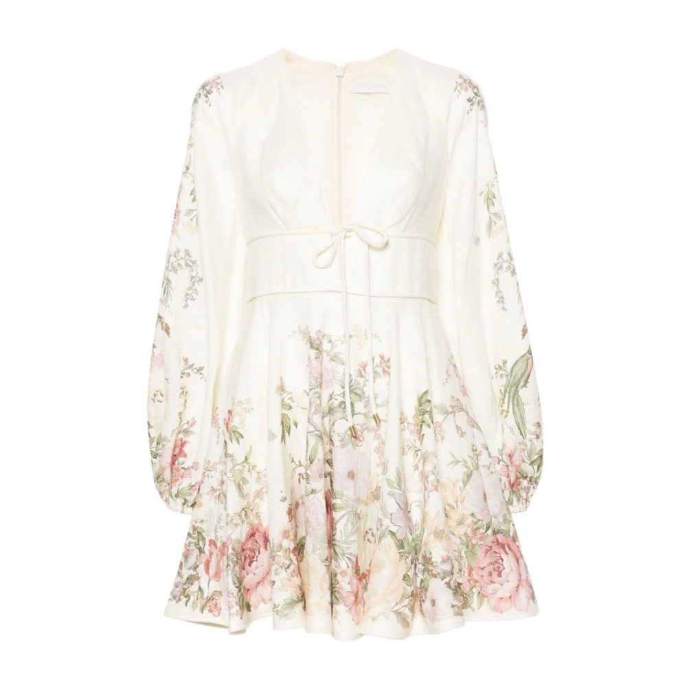 Zimmermann Kort linnen jurkje Multicolor Dames