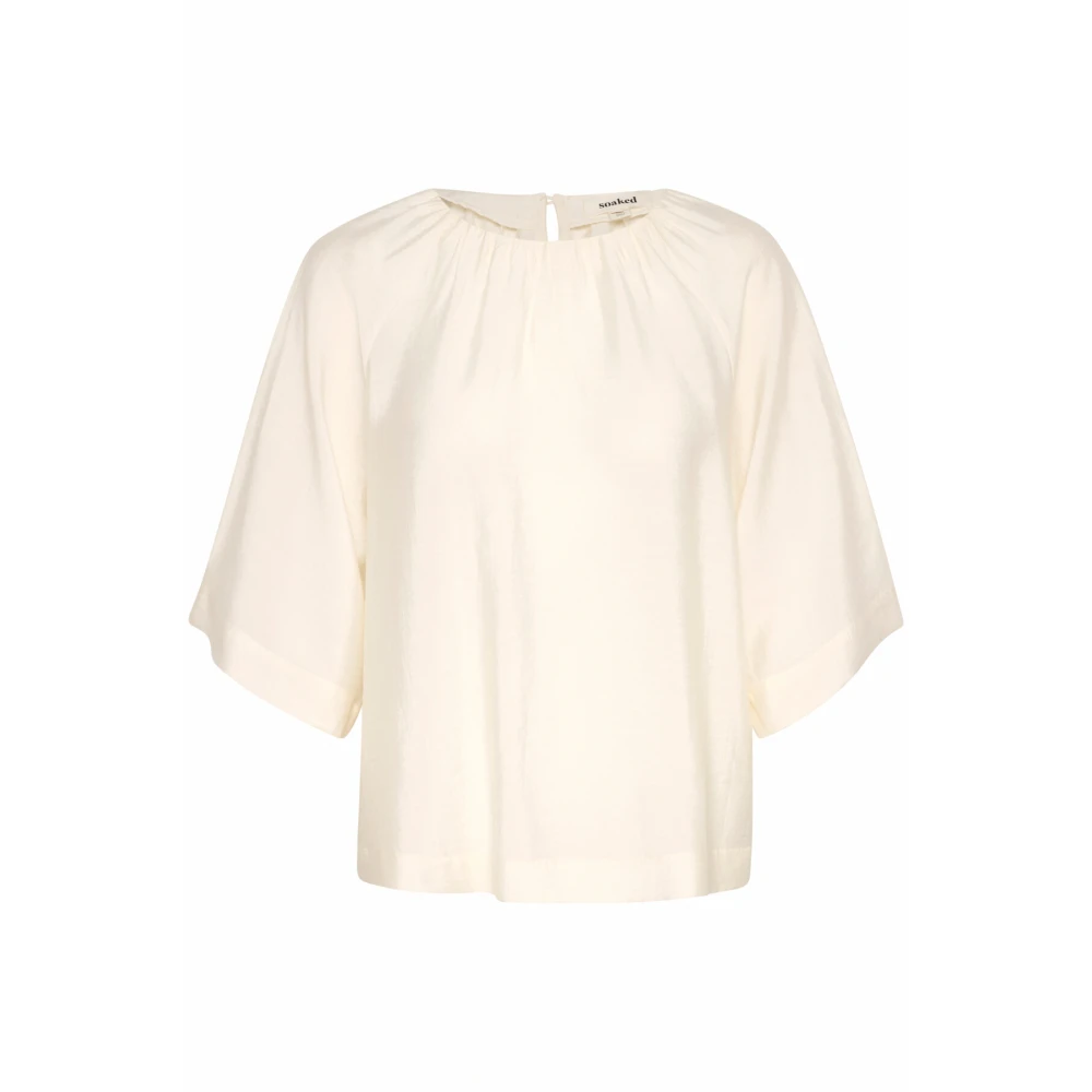 Soaked in Luxury Gedrapeerd Whisper White Blouse White Dames