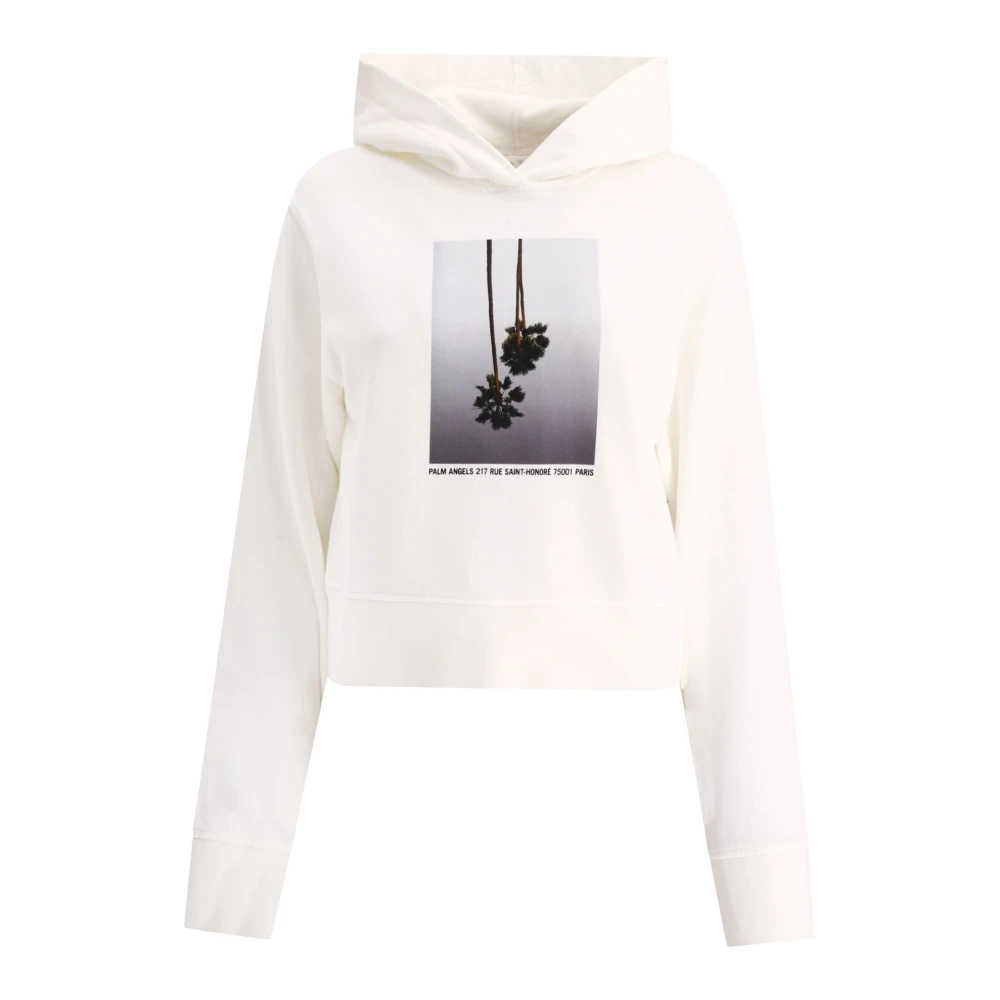 Palm Angels Mirage Hoodie White Dames