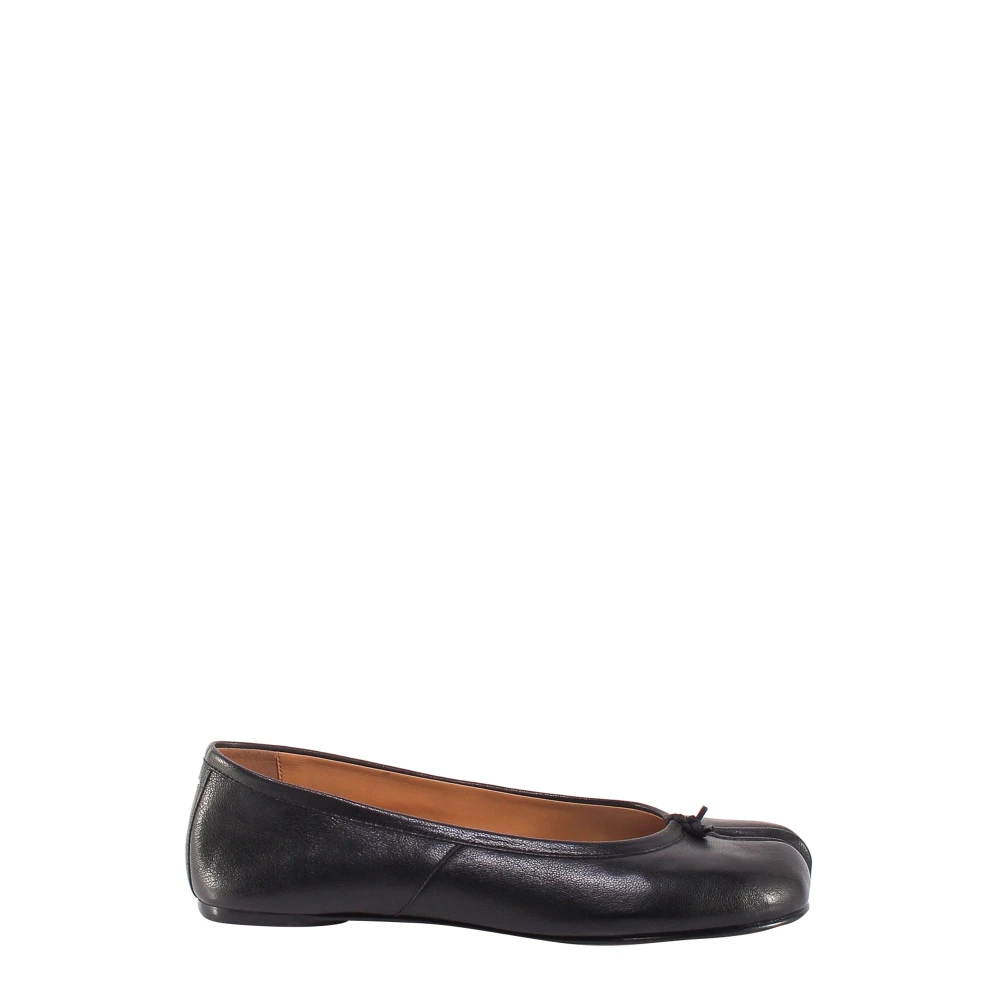 Maison Margiela Luxe Leren Ballerina`s Black Dames