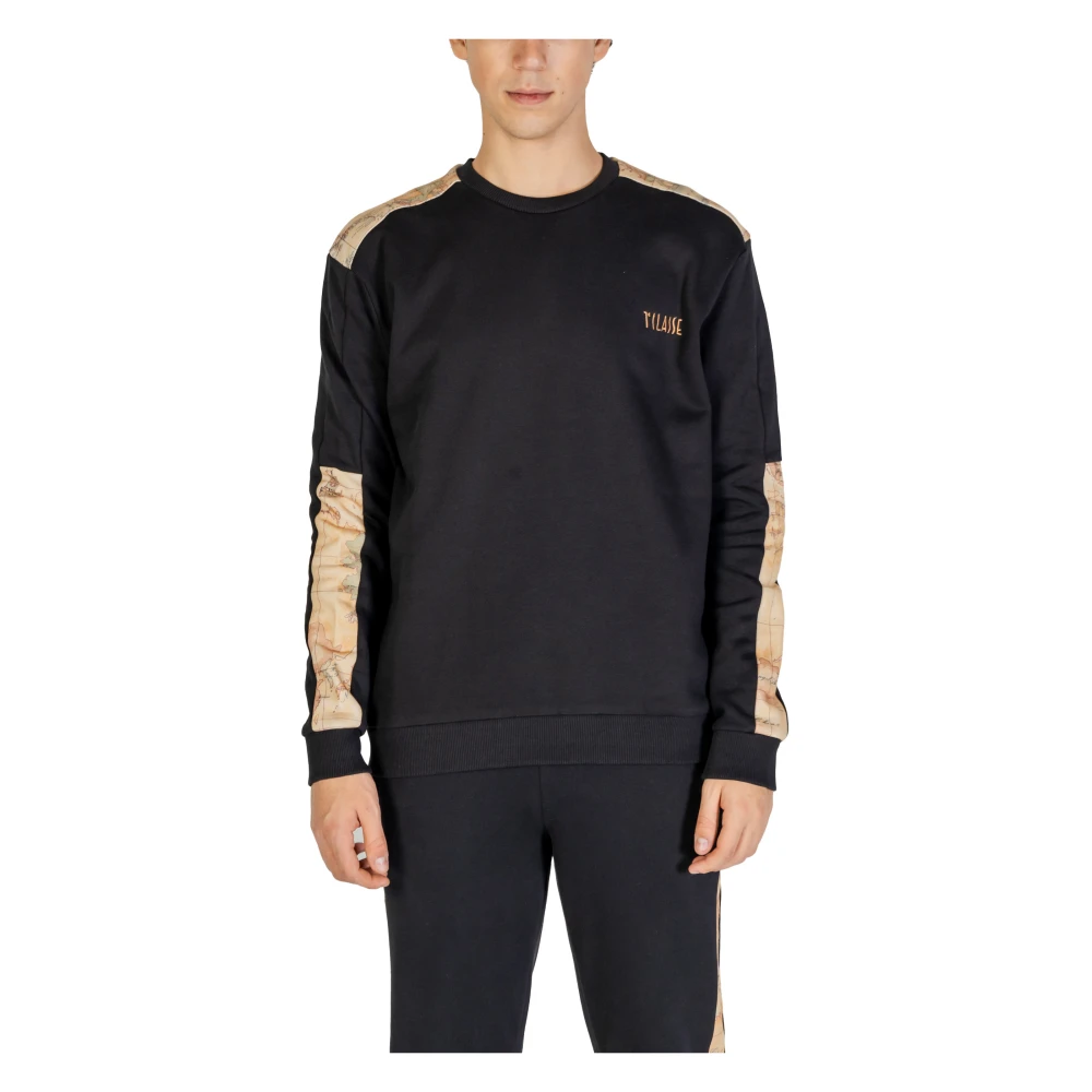 Alviero Martini 1a Classe Heren Sweatshirt Herfst Winter Collectie Katoen Black Heren