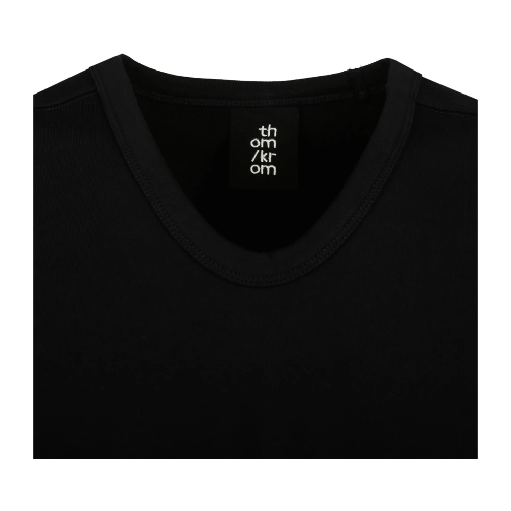 Thom Krom Zwarte Tank T-Shirt met Geometrische Stiksels Black Heren