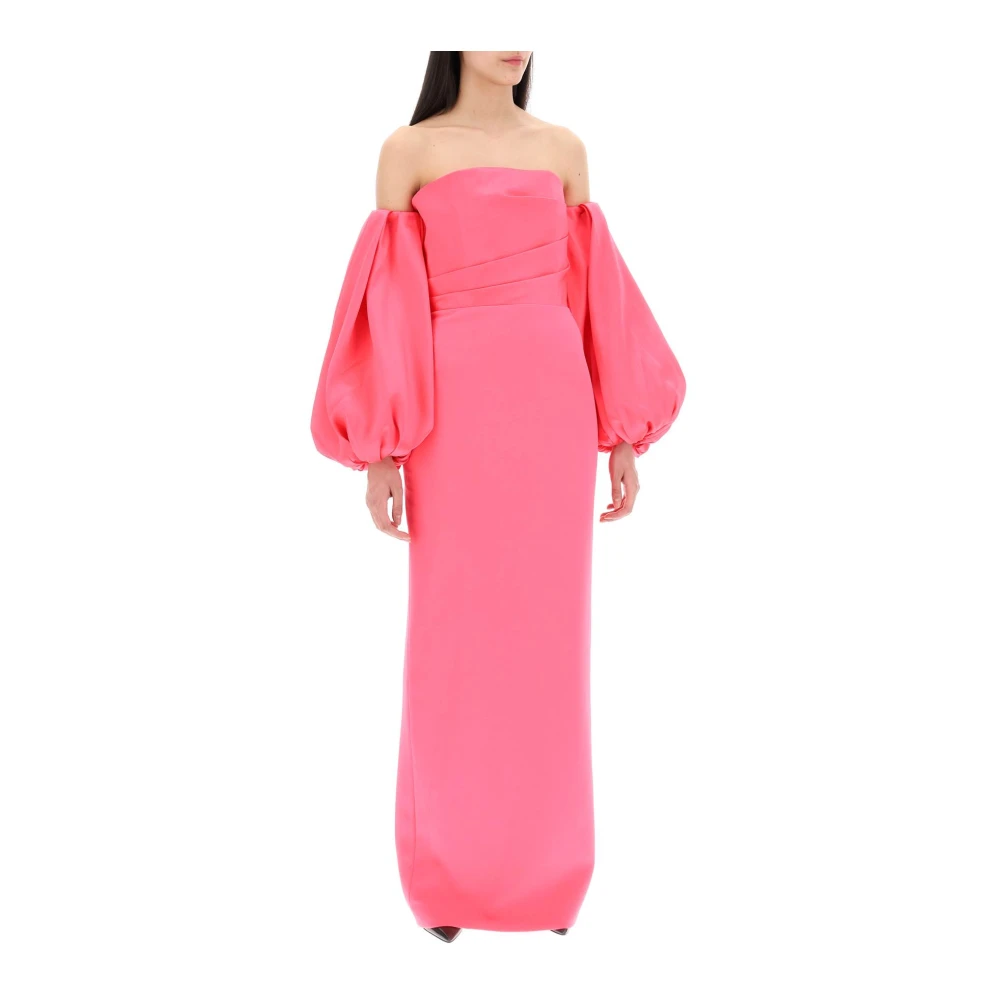 Solace London Maxi jurk met ballonmouwen Pink Dames