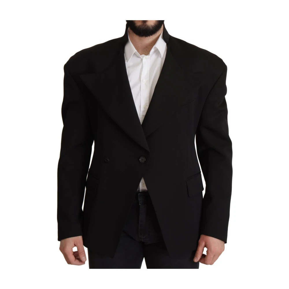 Dolce & Gabbana Men's Black Peak Lapel Blazer Jacket