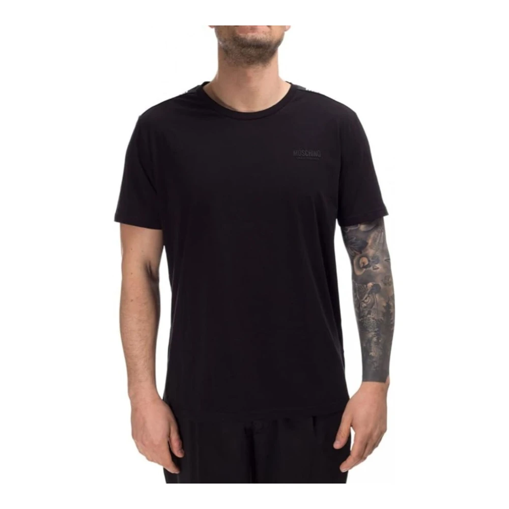 Moschino Heren Logo Band T-Shirt Black Heren