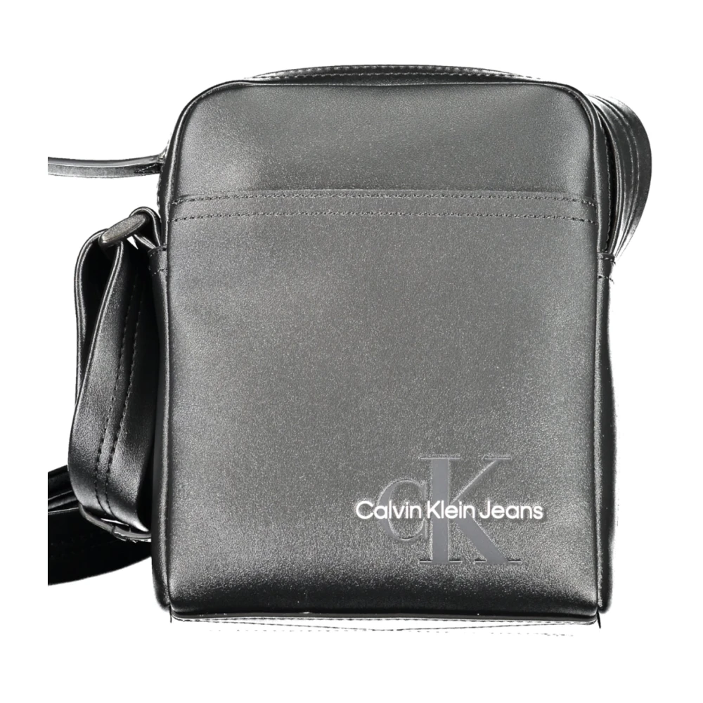 Calvin Klein Zwarte Heren Schoudertas Verstelbare Band Black Heren