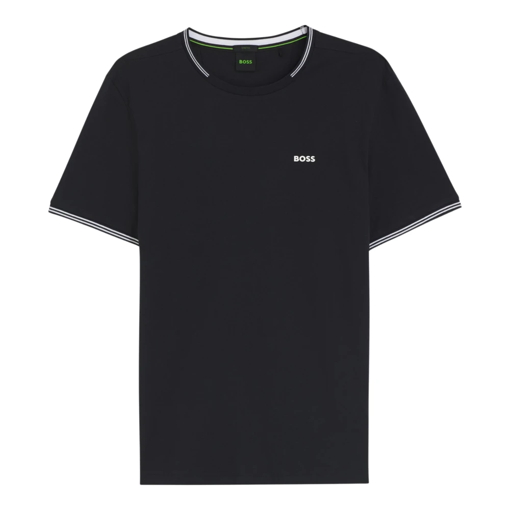 Boss Uomo Blu Scuro T-Shirt In Piqué Di Cotone - Immagine 3