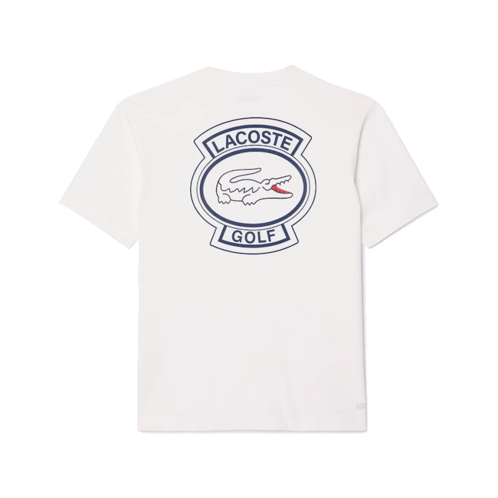 Lacoste Gedrukte Golf Tee Ultra Dry White Heren