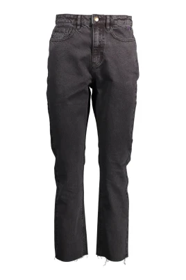 Svart Bomull Dam Jeans