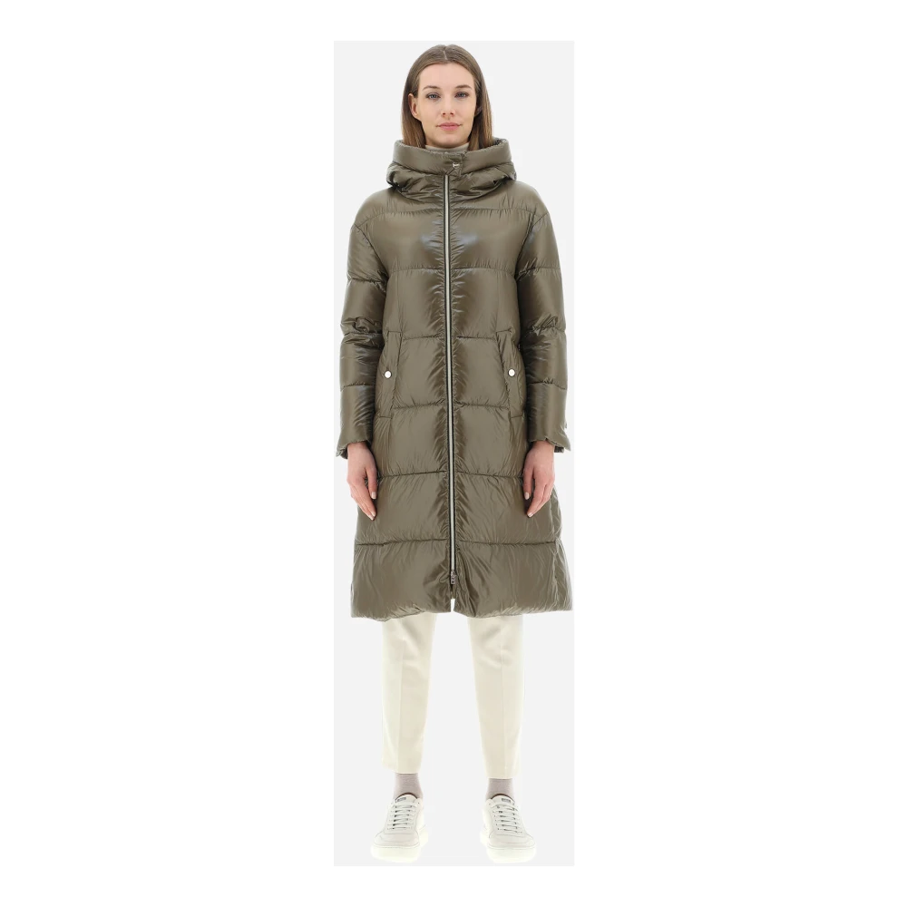 Herno Lange Parka Green Dames