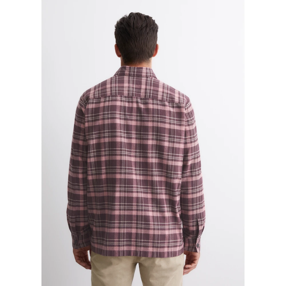 Marc O'Polo Flanellen overshirt Purple Heren