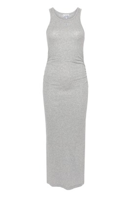 embroidered-logo-sleeveless-dress-grey