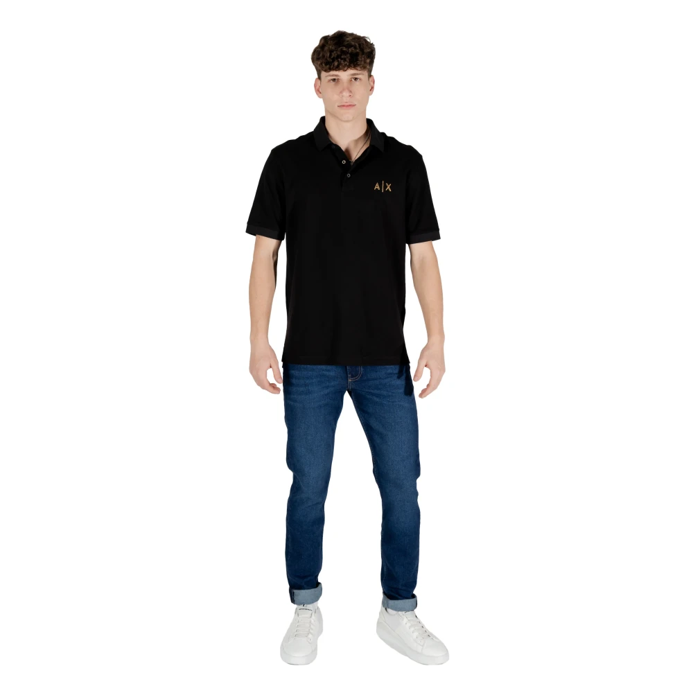 Armani Exchange Korte Mouw Polo Lente Zomer Collectie Black Heren