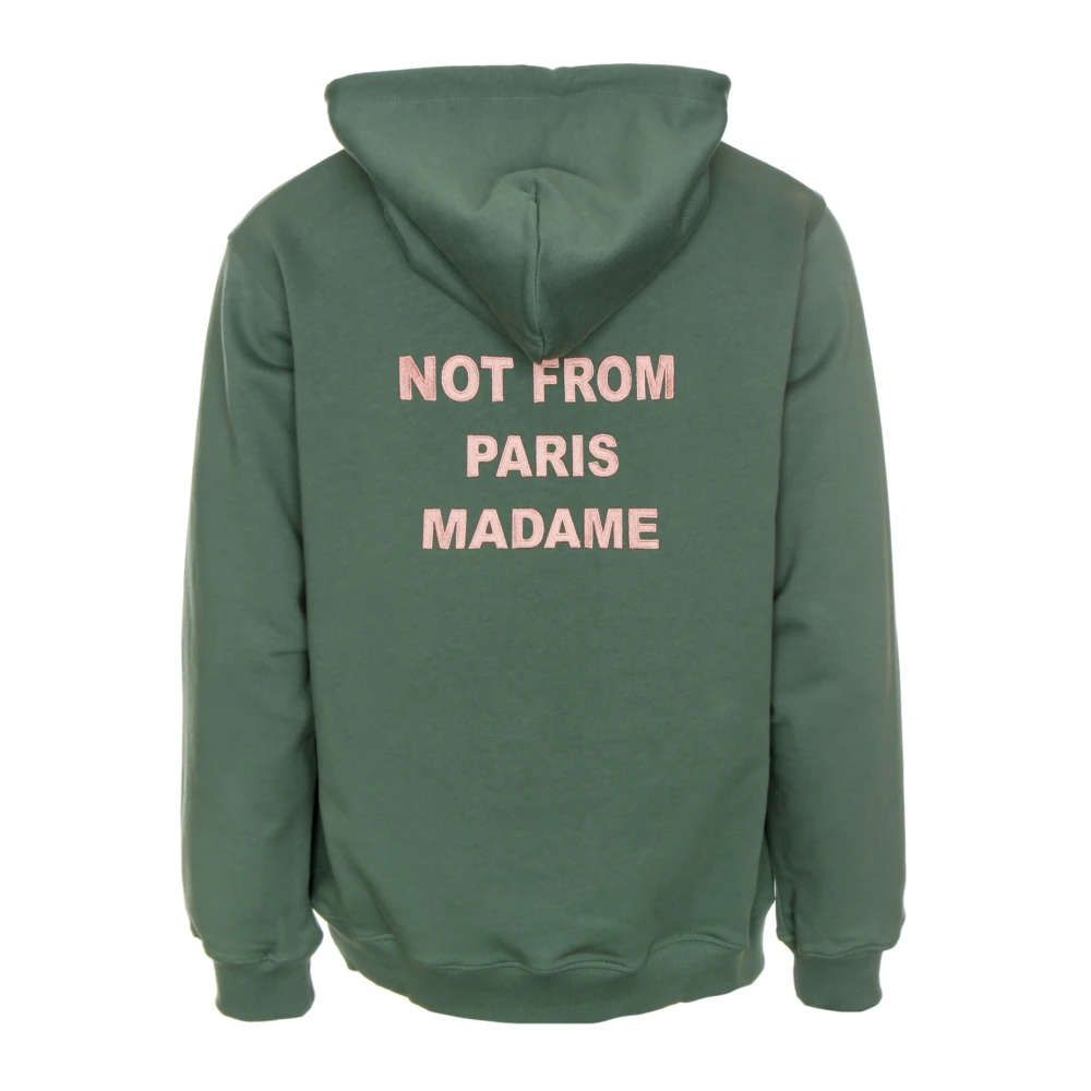 Drole de Monsieur Slogan Hoodie Green Heren