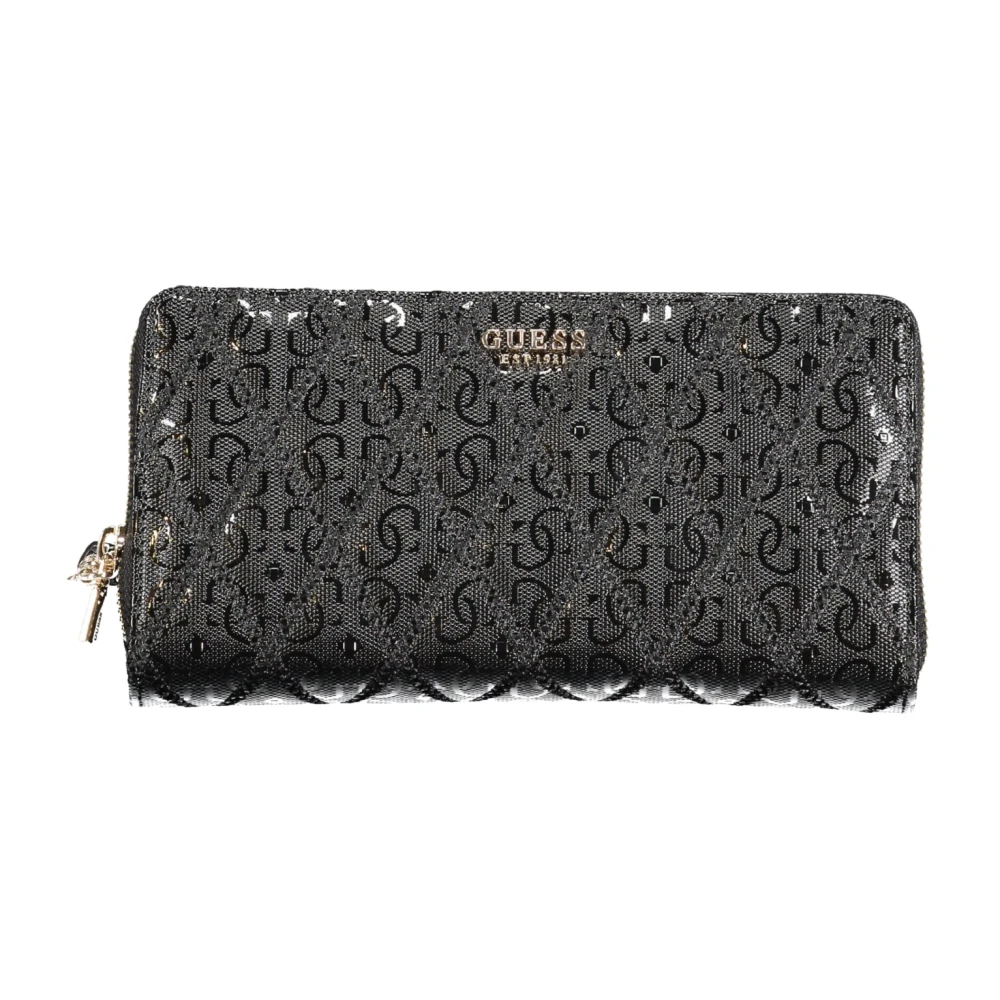 Guess Zwarte Damesportemonnee met Ritssluiting Black Dames