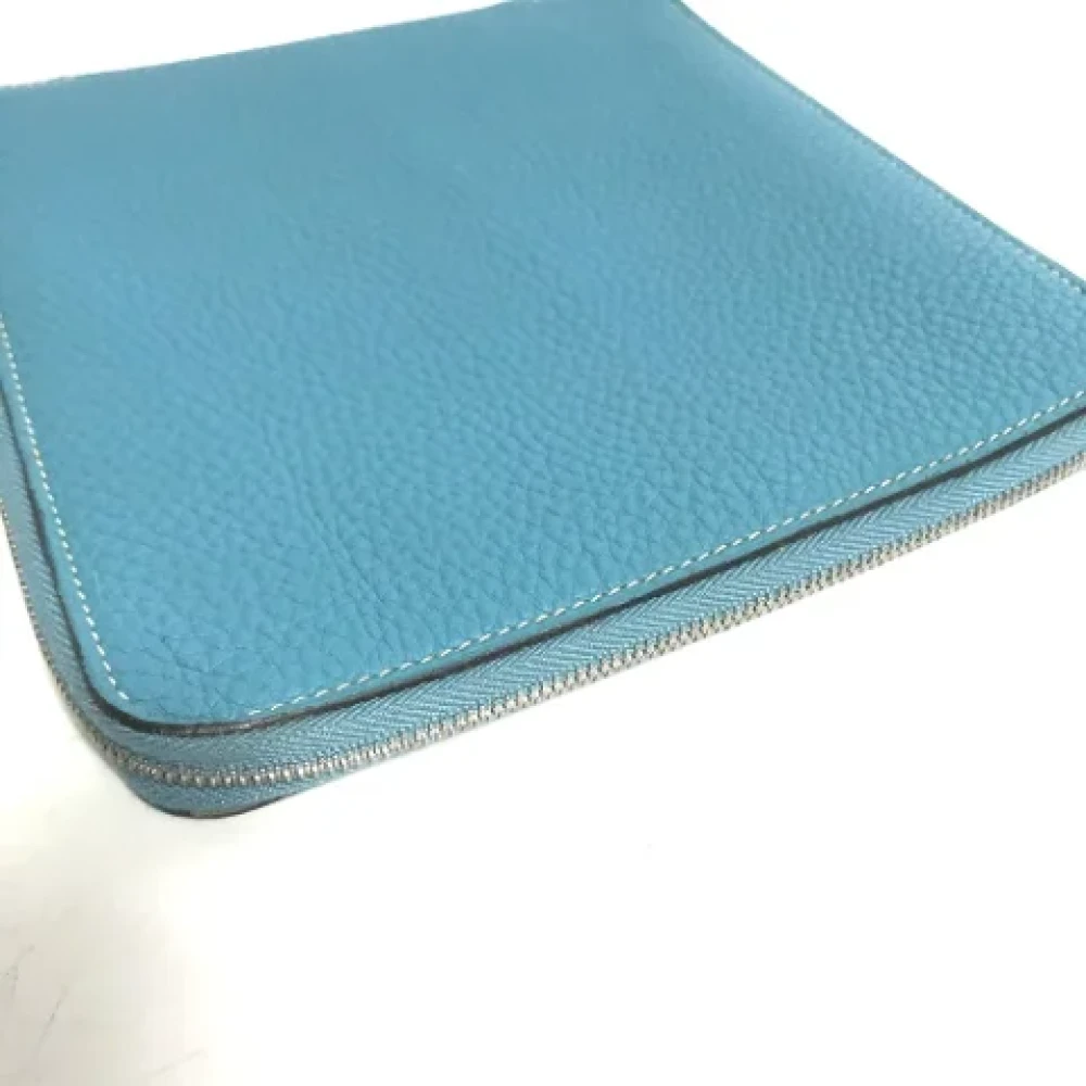 Hermès Vintage Pre-owned Leather pouches Blue Dames