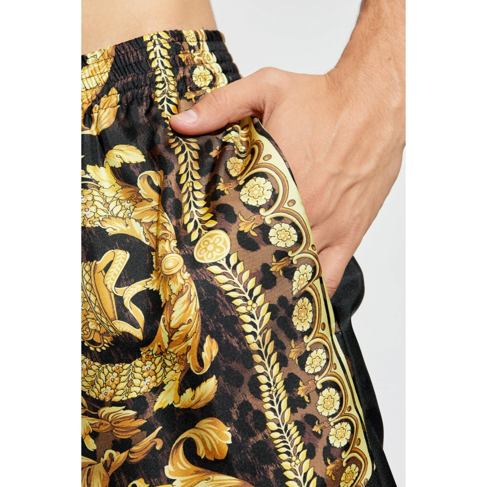 Versace Zijden Shorts Yellow Heren