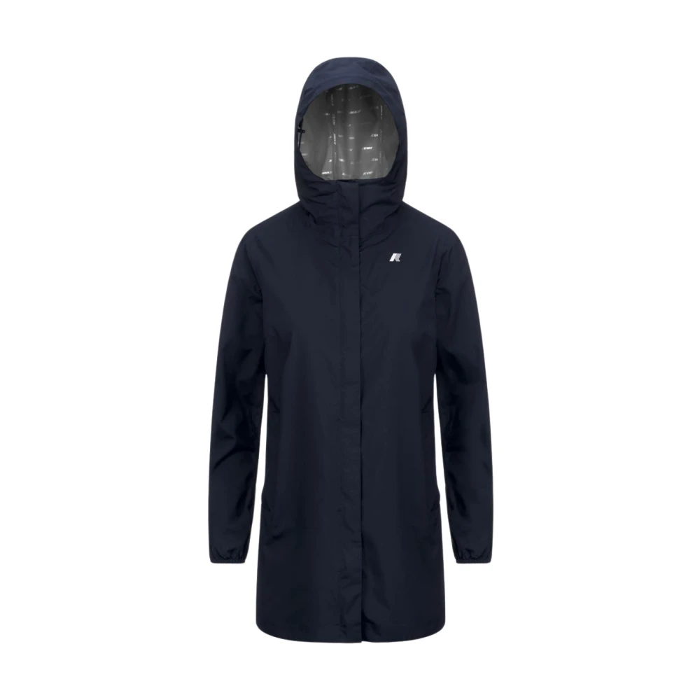K-Way Women's Blue Rain Jackets, M, Sophie Stretch Dot