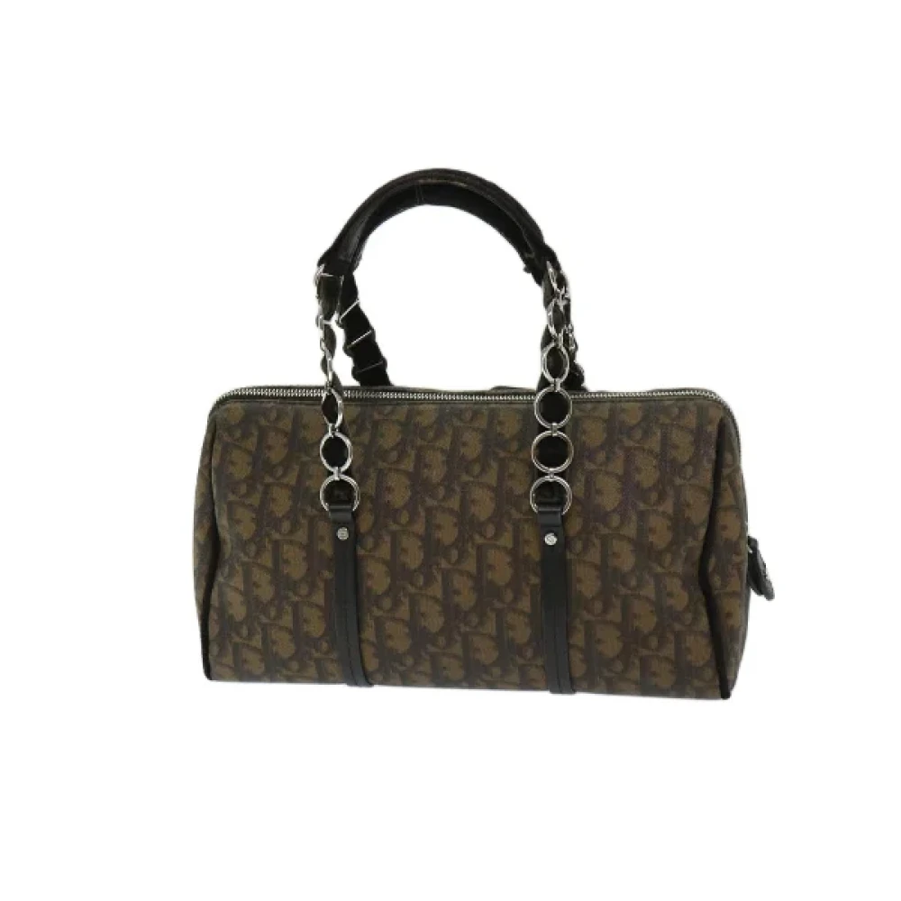 Dior Vintage Pre-owned Canvas handbags Brown Dames