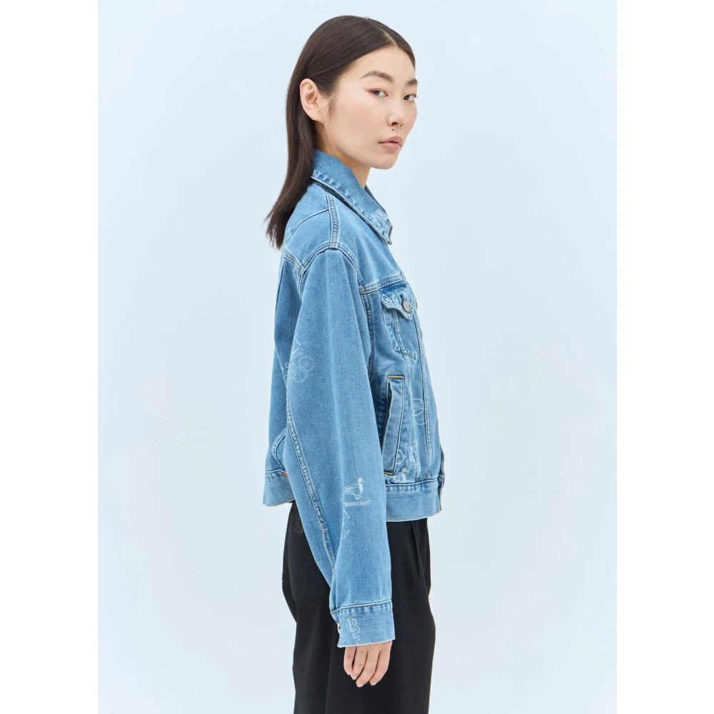 Carhartt WIP Grafische Stempel Denim Jack Blue Dames