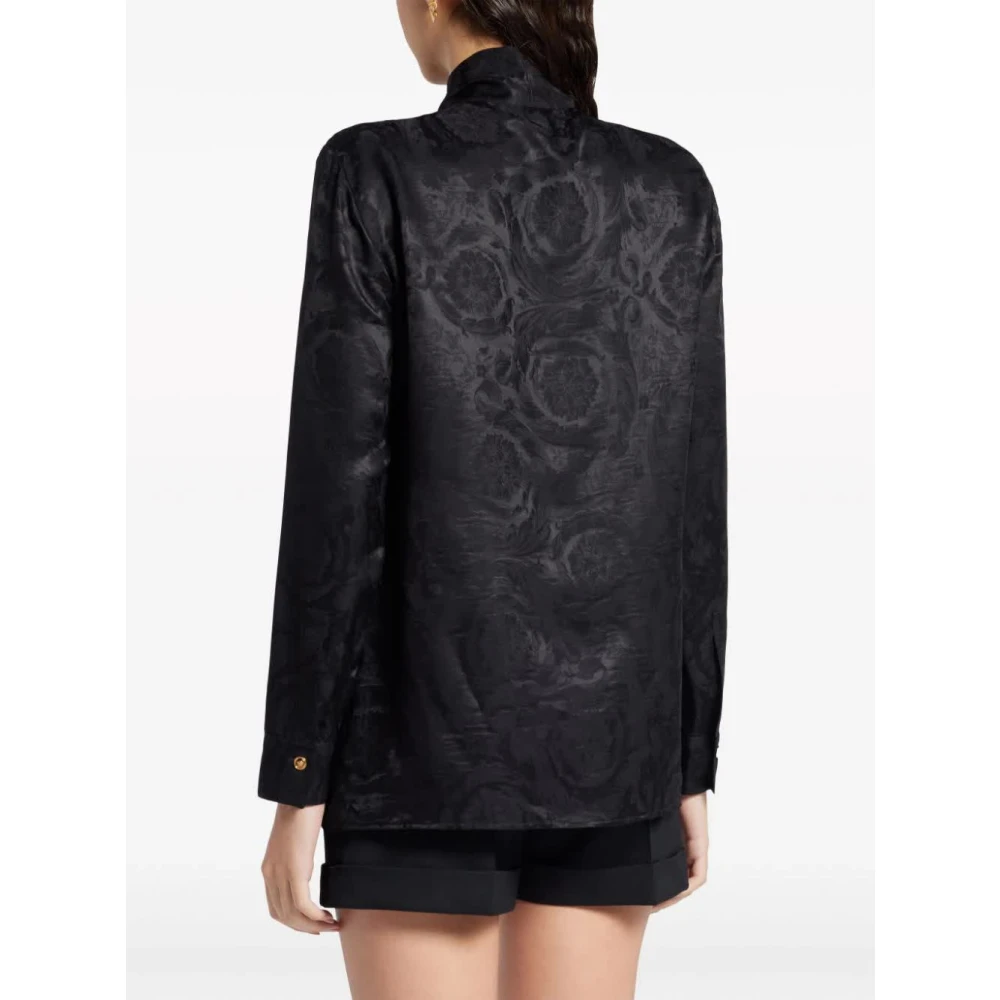 Versace Nero Informeel Overhemd Black Dames