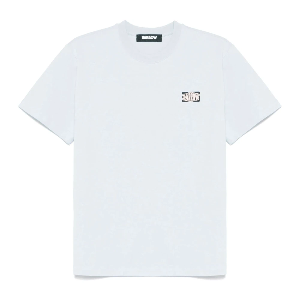 Barrow Blauw Grafisch Katoenen T-shirt Blue Heren