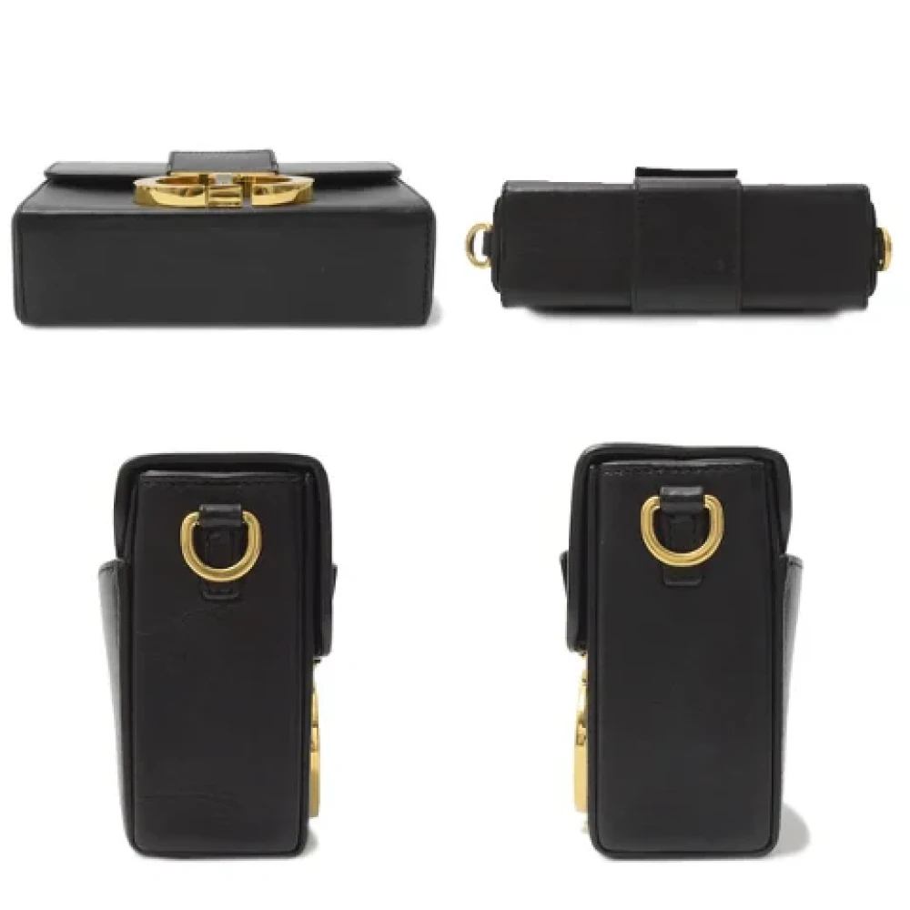 Dior Vintage Pre-owned Leather dior-bags Black Dames