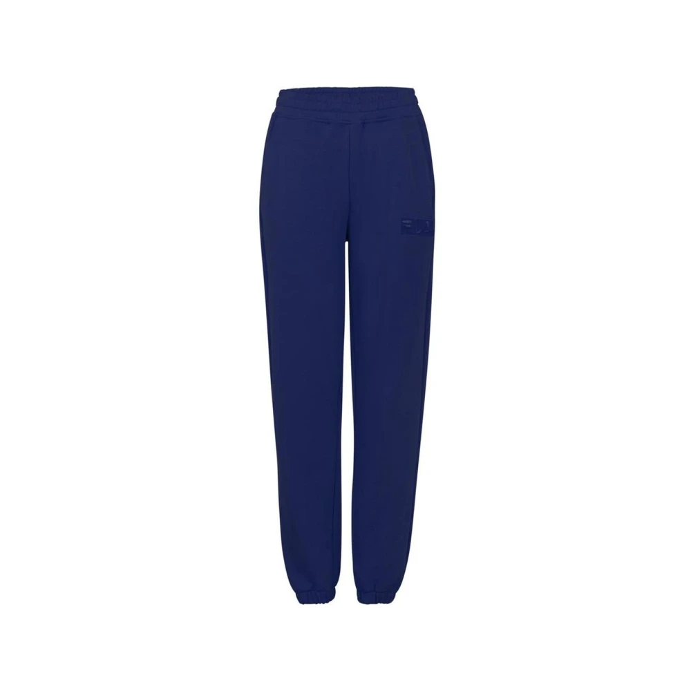 Fila Women's Blue Cotton Joggers Workout Pants