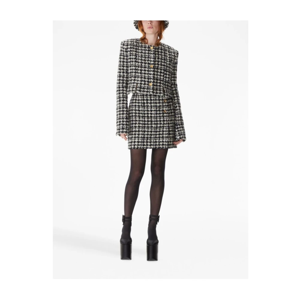 Nina Ricci Houndstooth Jacks Wit Zwart Multicolor Dames