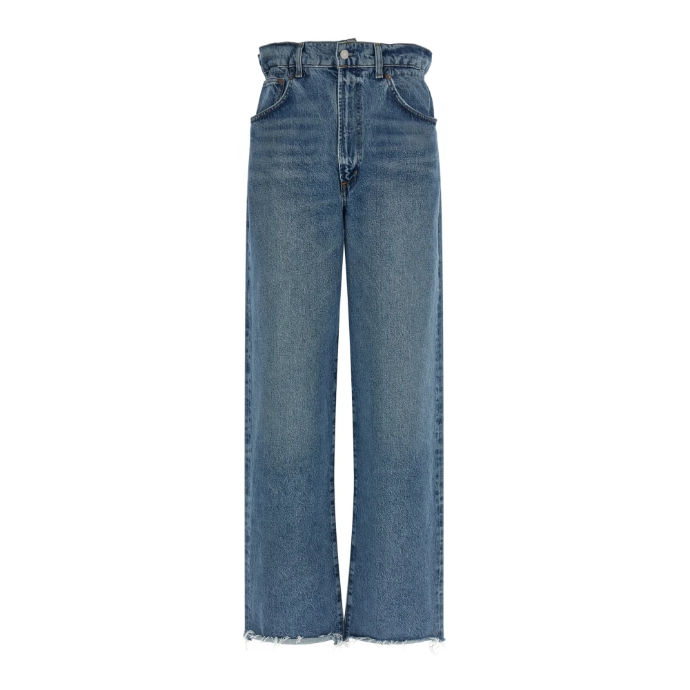 Agolde Women's Blue Lyonne Jeans - Wide Jeans - W25 - Jeans