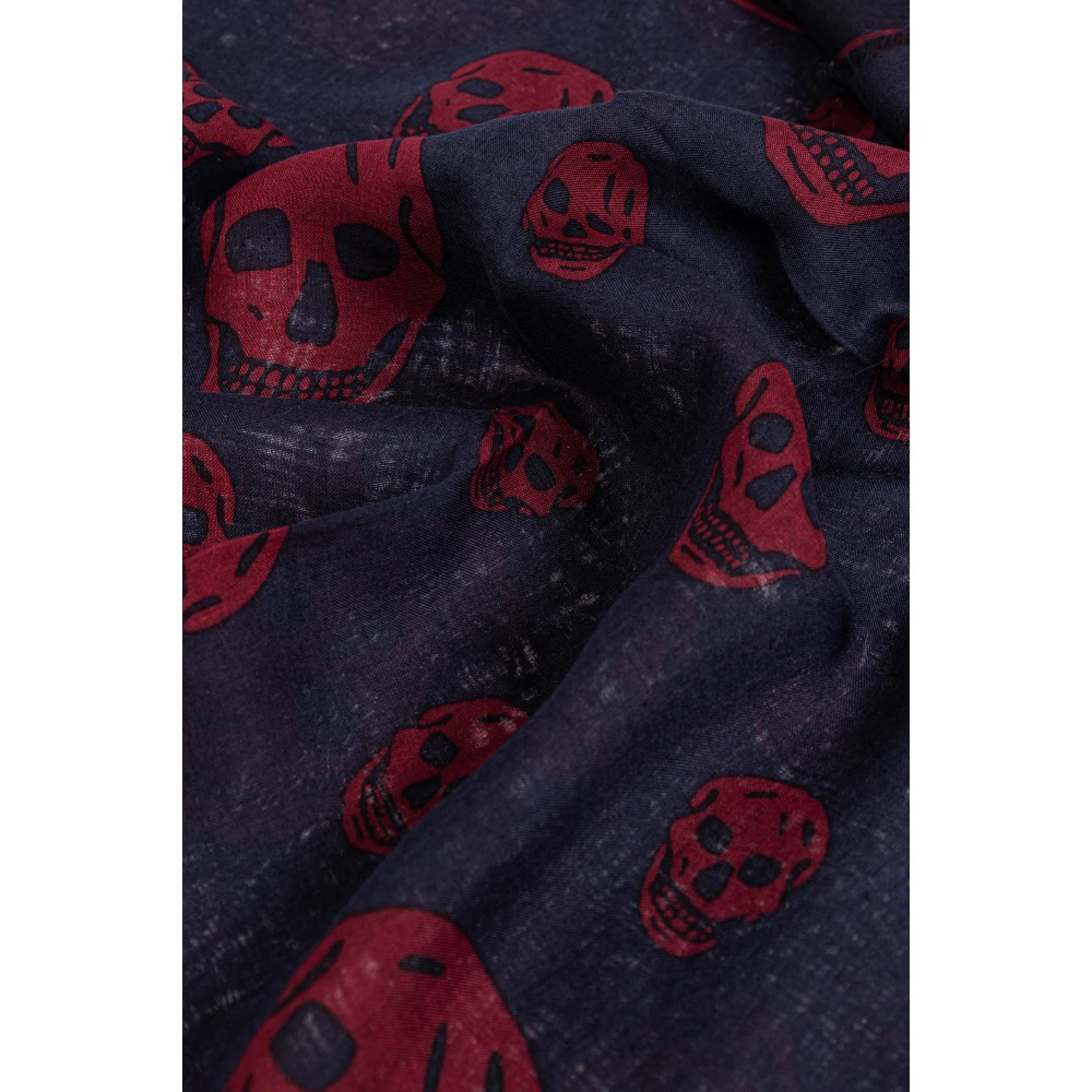 alexander mcqueen Sjaal met zijdeafwerking Blue Dames
