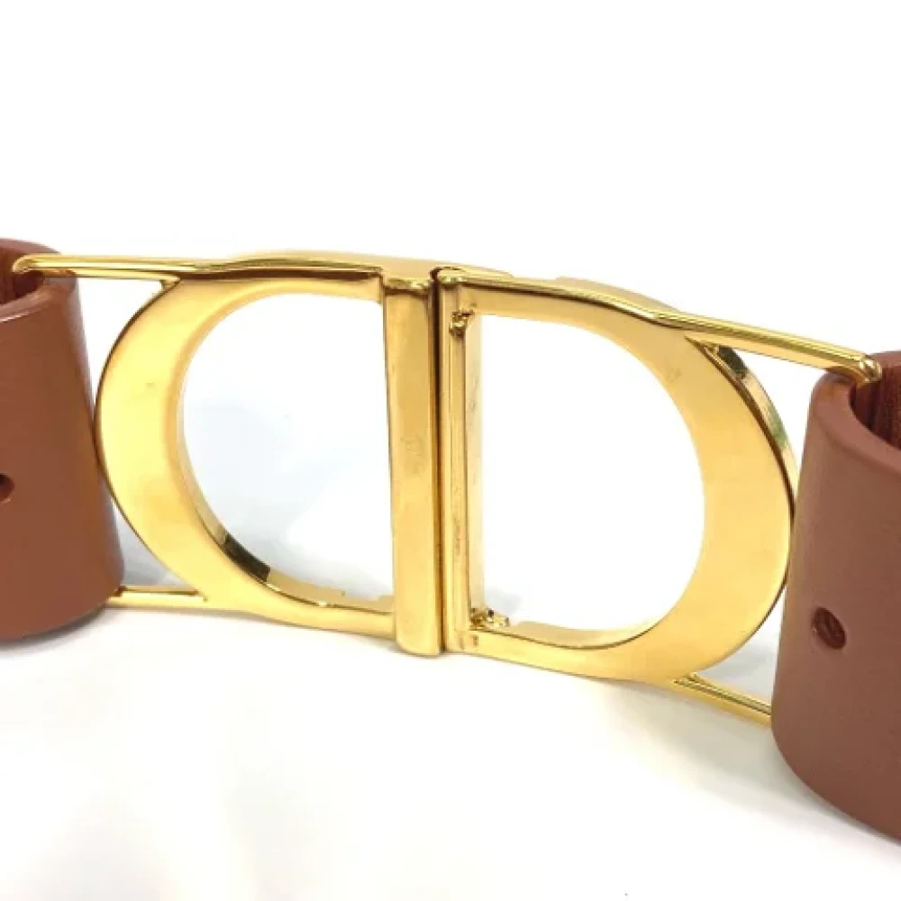 Dior Vintage Pre-owned Leather belts Brown Dames