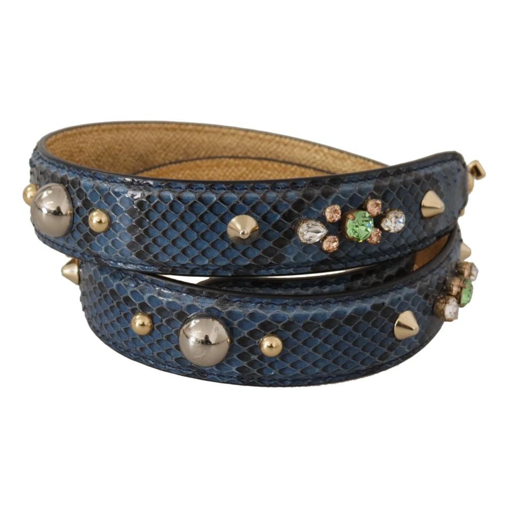 Dolce & Gabbana Women's Blue Elegant Leather Shoulder Bag Strap In