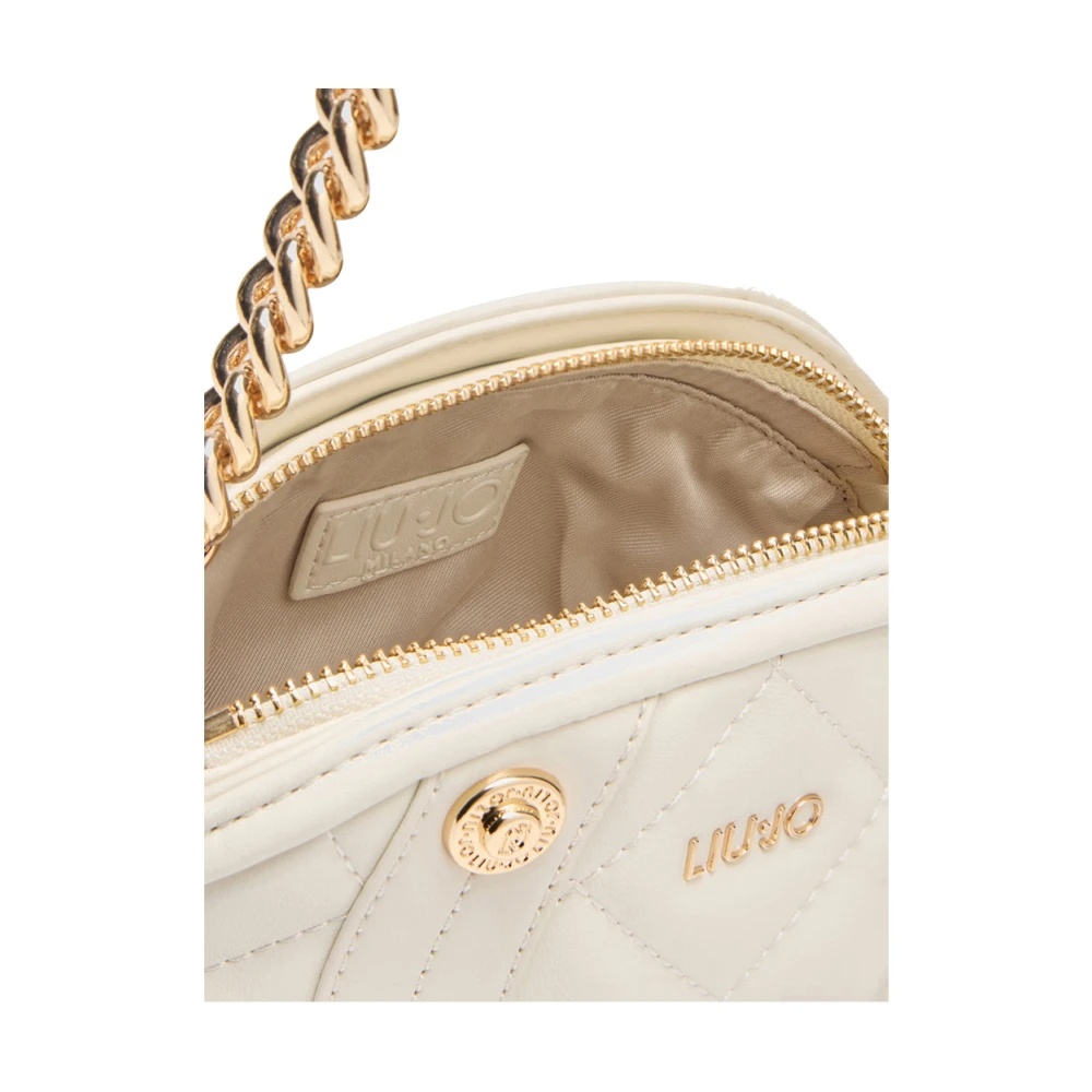 Liu Jo Elegante Ivoor Clutch met Gouden Details Beige Dames