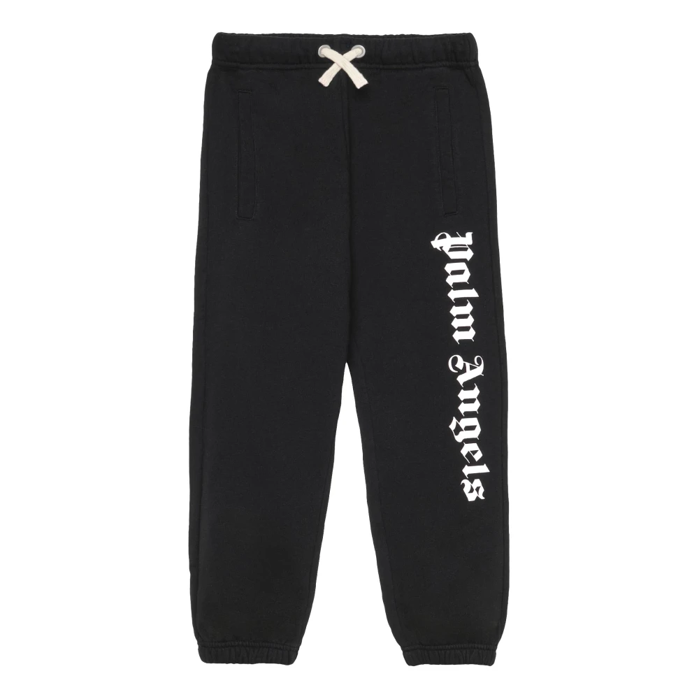 Palm Angels Boys Black Sweatpants, 12 Y, Overlogo Sweatpant