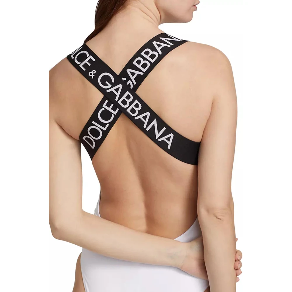 Dolce & Gabbana Logo Badpak White Dames