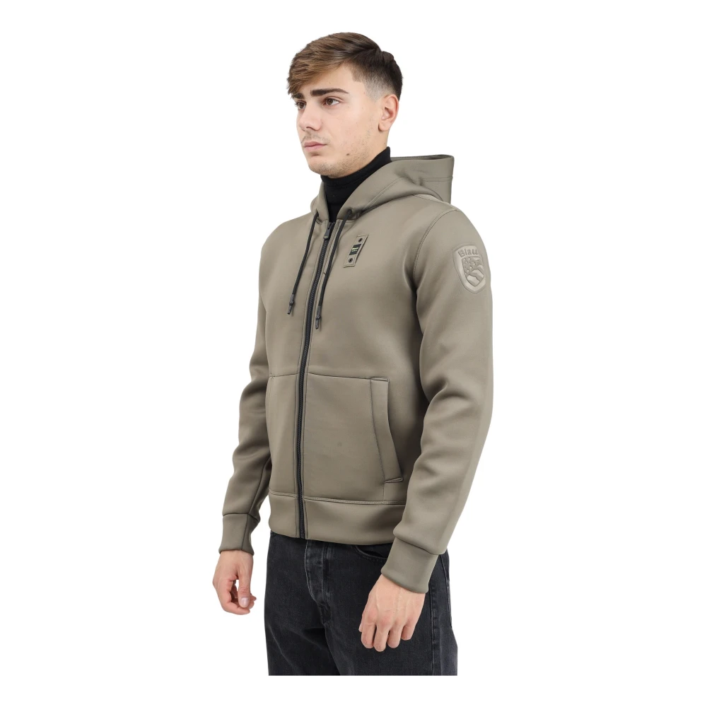 Blauer Groene Rits Hoodie Colby Mannen Herfst Winter Green Heren