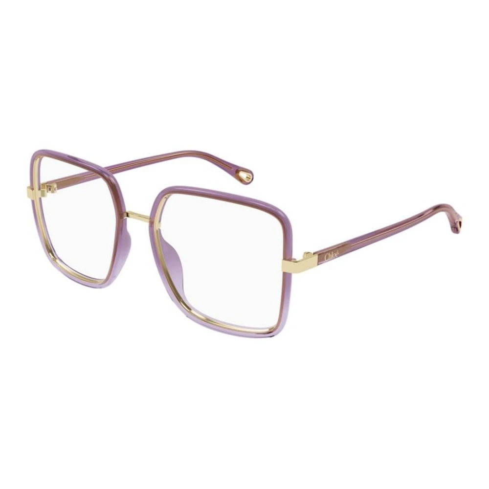 Chloé Women's Purple Glasses, 55 Mm, Geometric Eyeglasses