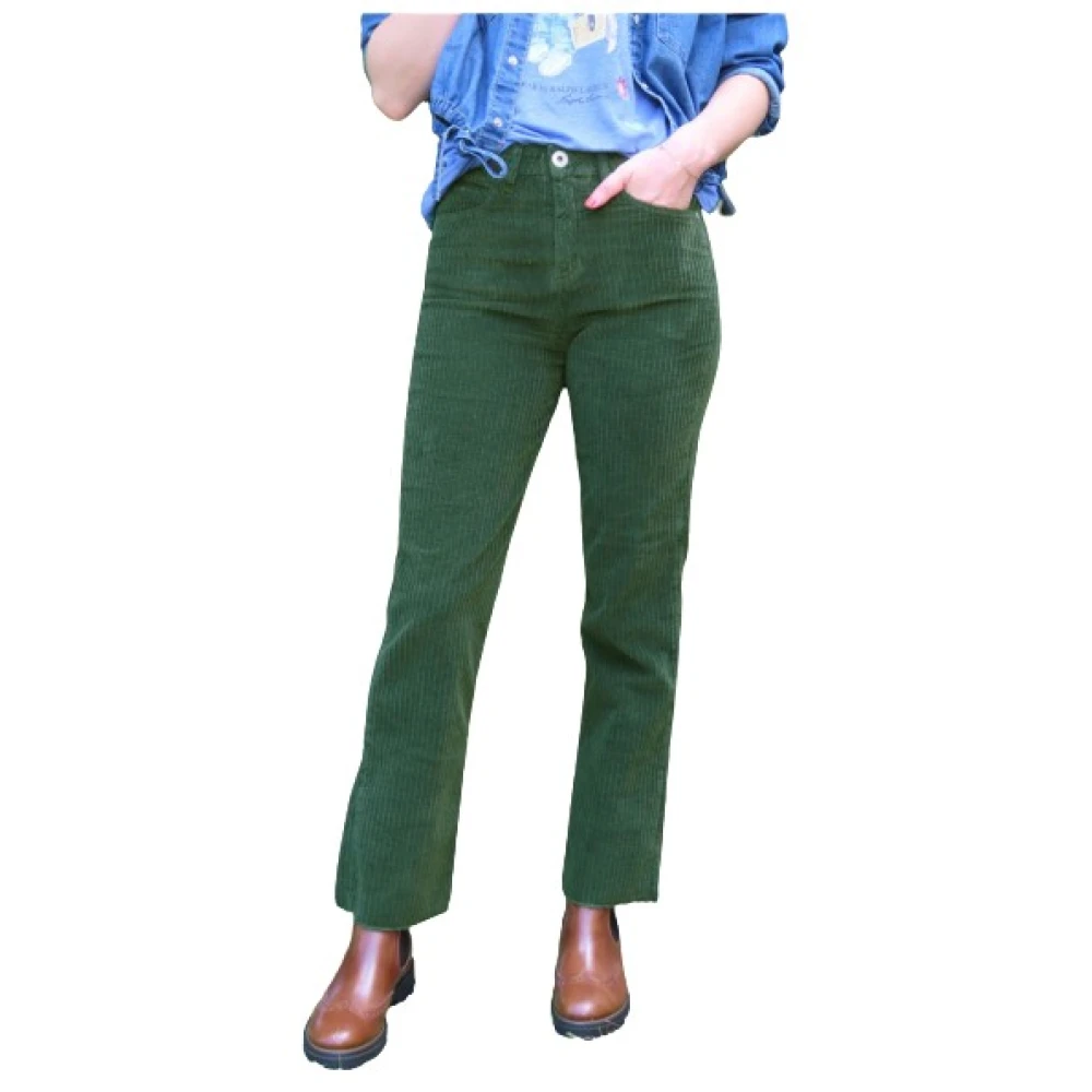 Denim Studio Salomé Corduroy Broek Green Dames