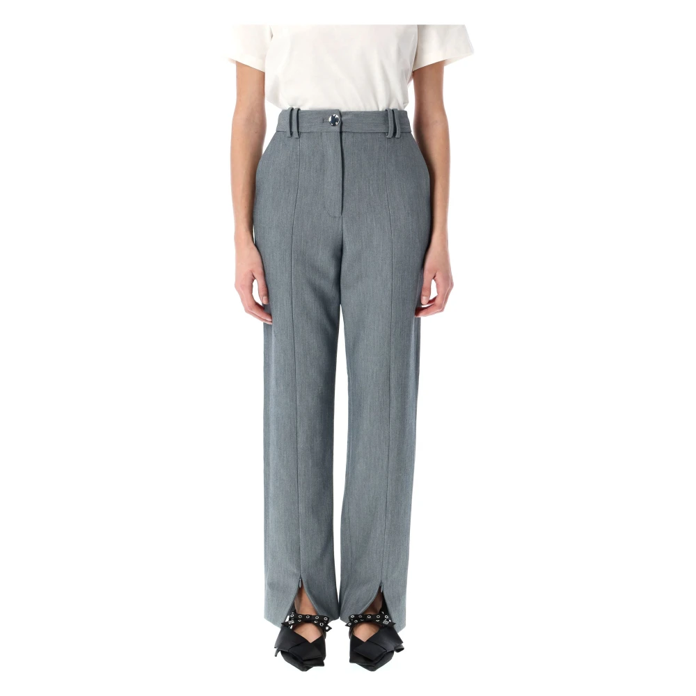 Ganni Elegante Formele Broek voor Mannen Gray Dames