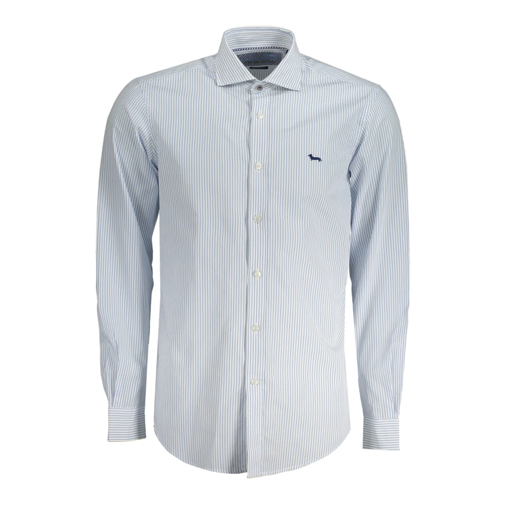 Harmont & Blaine Gestreept Overhemd Franse Kraag White Heren