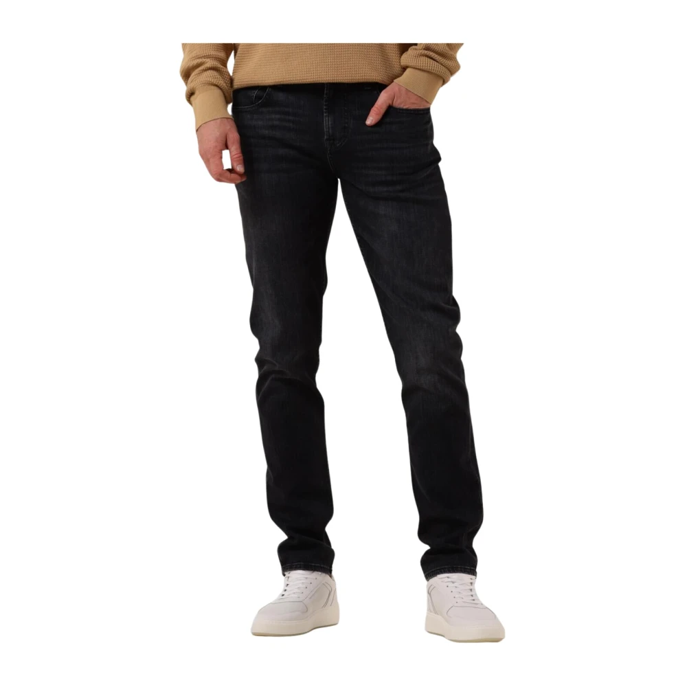 7 For All Mankind Slim Fit Jeans Donkerblauw Black Heren