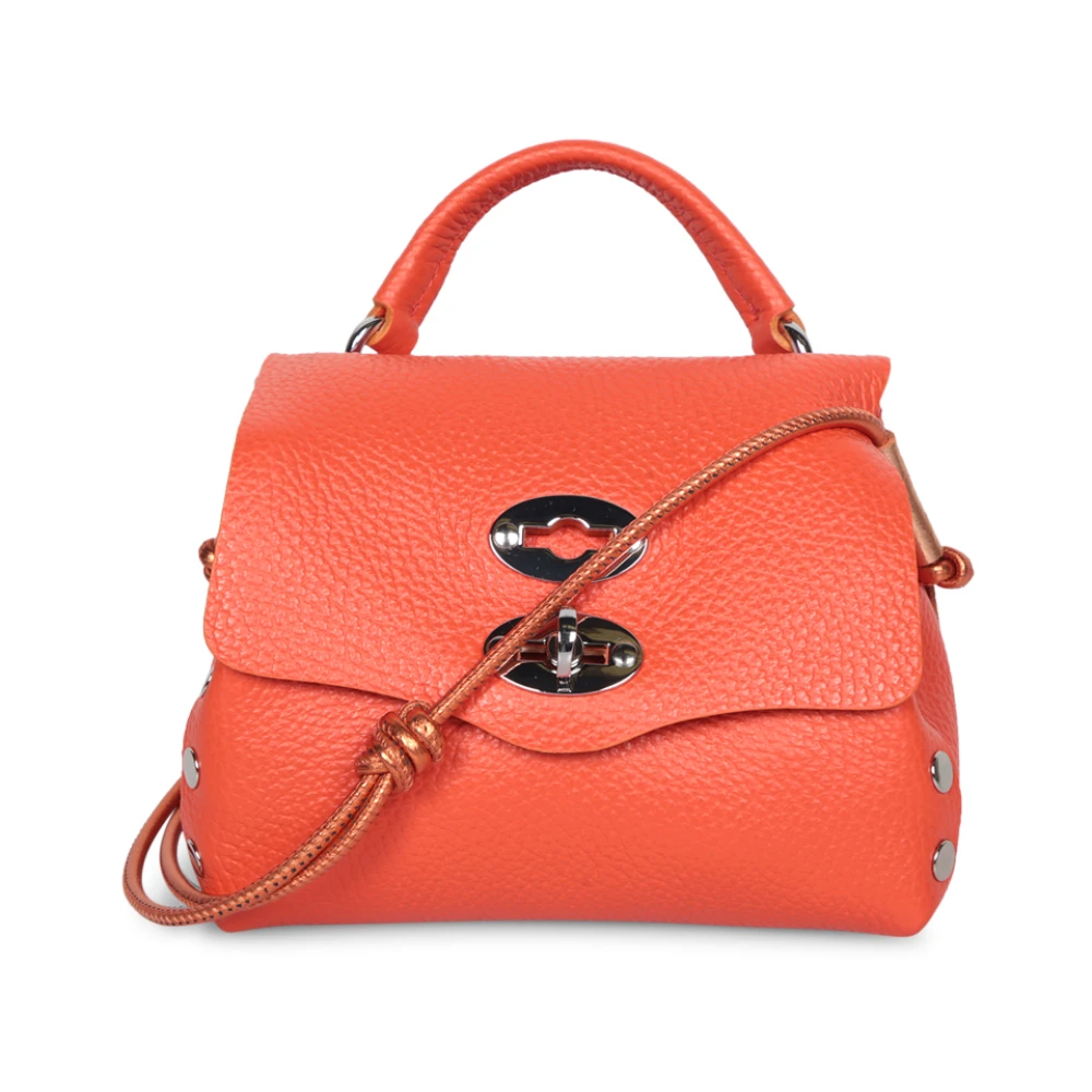 Zanellato Oranje Leren Tas met Metalen Sluiting Orange Dames