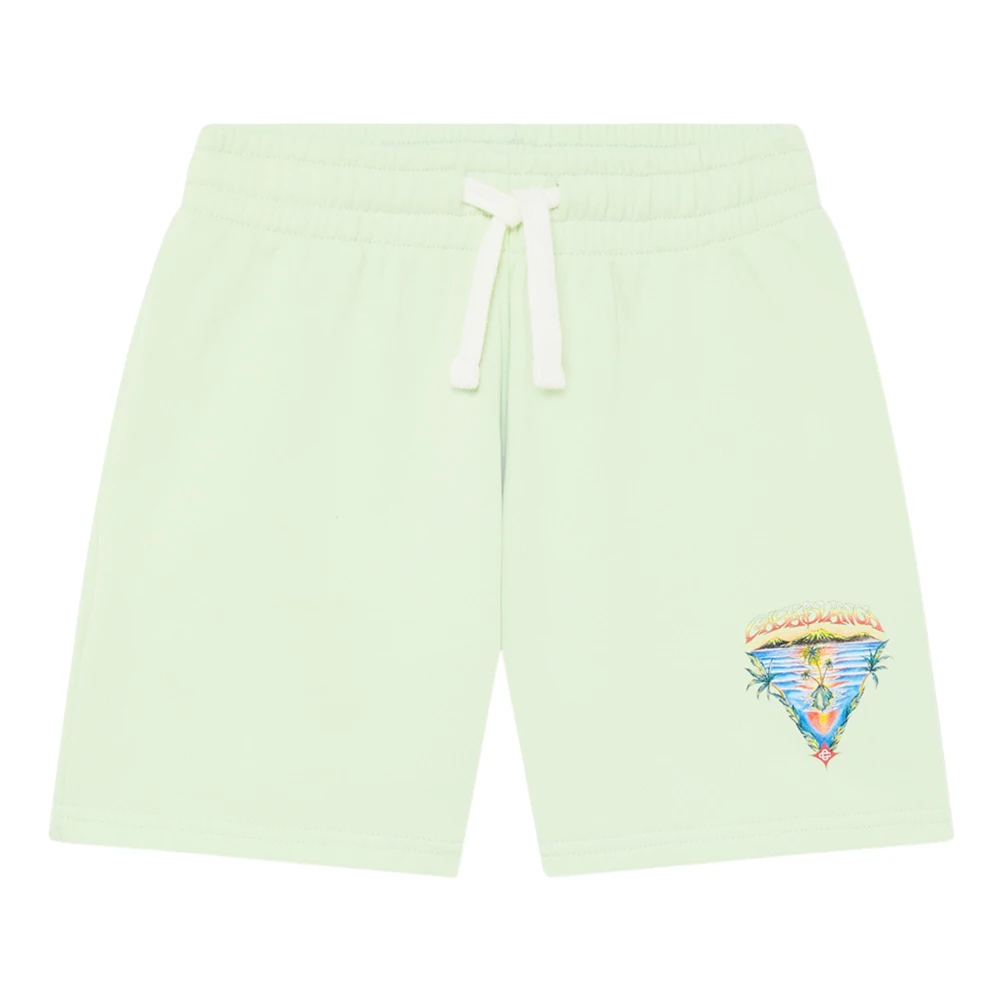 Casablanca Men's Green Innocence Triangle Sweat Shorts