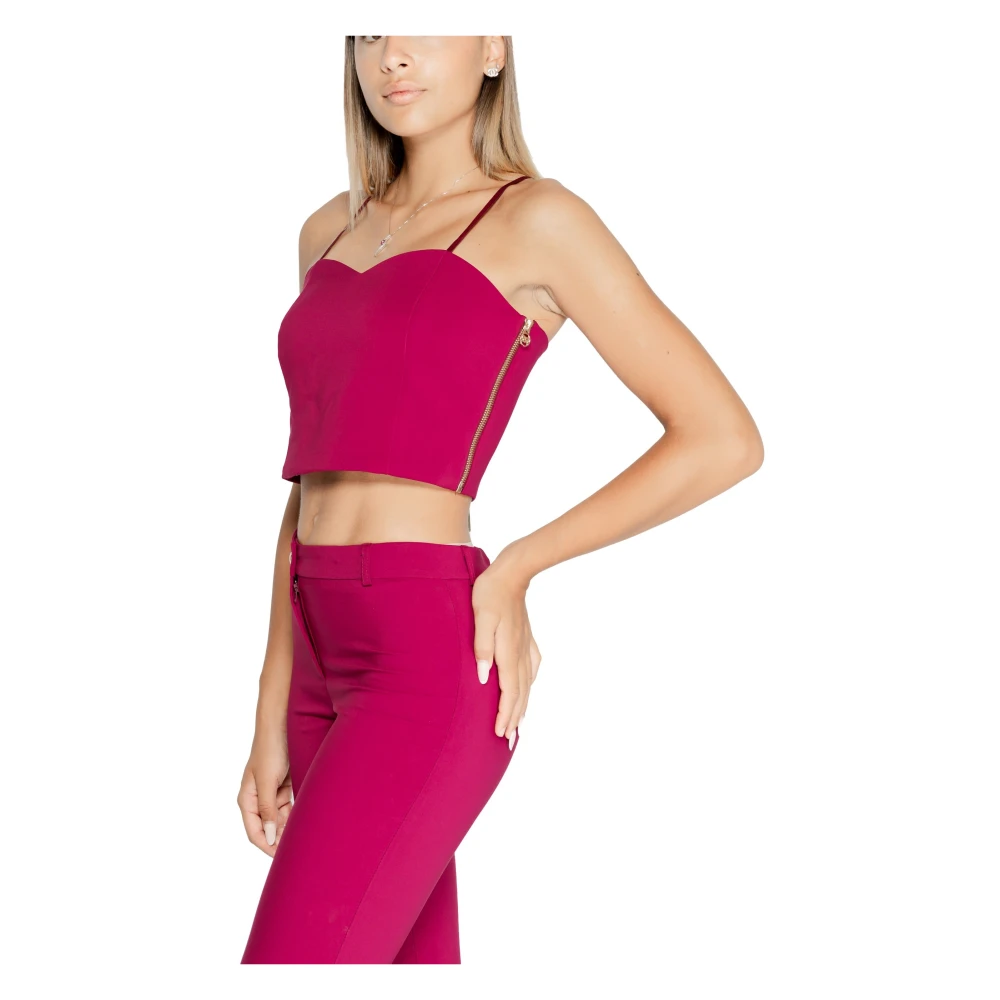 RINASCIMENTO Mouwteloze Sweetheart Top met Rits Red Dames