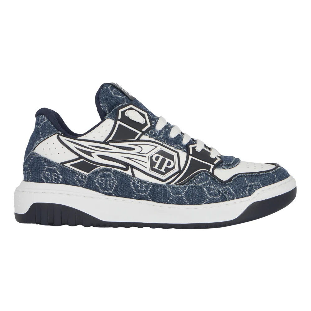 Philipp Plein Low-Top Sneakers Moon Walker Heren Schoenen Blauw