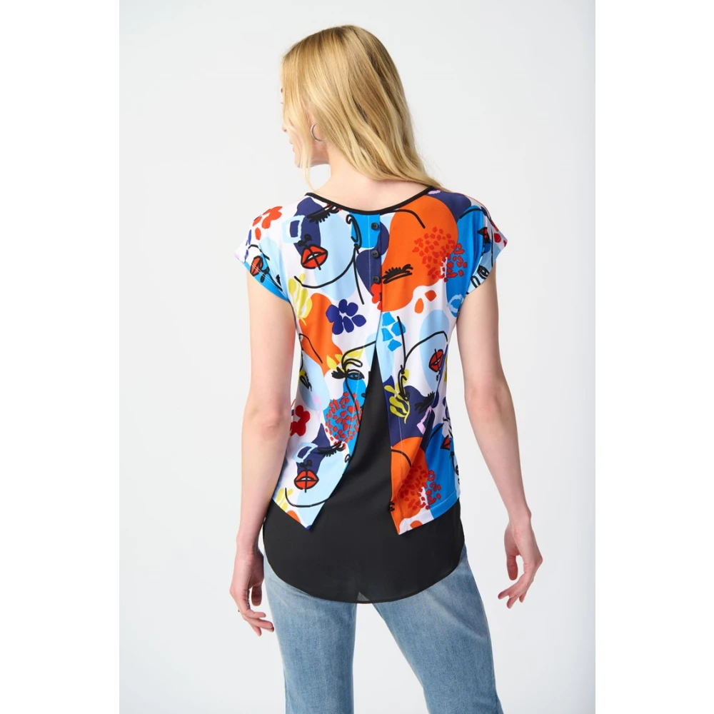 Joseph Ribkoff Gezichtsprint Trapeze Top Multicolor Dames
